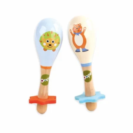 Oops Dřevěný medvídek Maracas 6m+