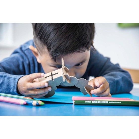 DANTOY BIO garaż z 3 autami i kartonowe zabawki