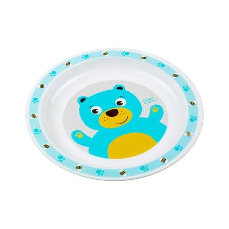 Canpol Plastic saucer Cute Animals Turquoise