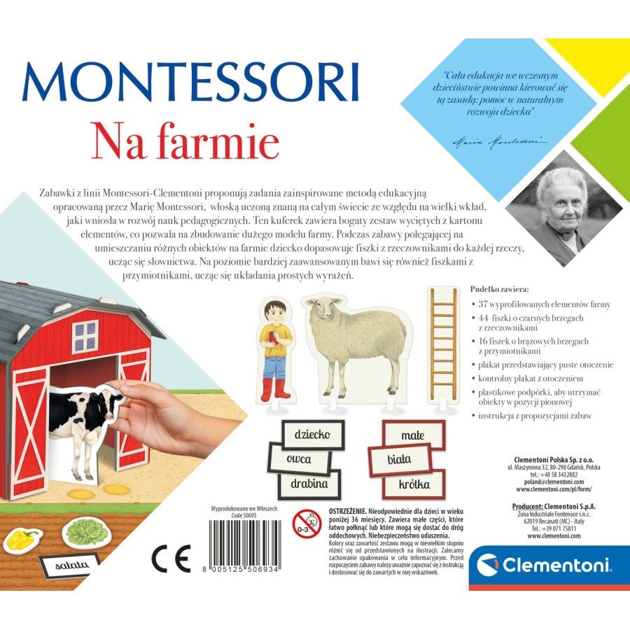Clementoni 教育游戏:三至七岁的农场Montessori