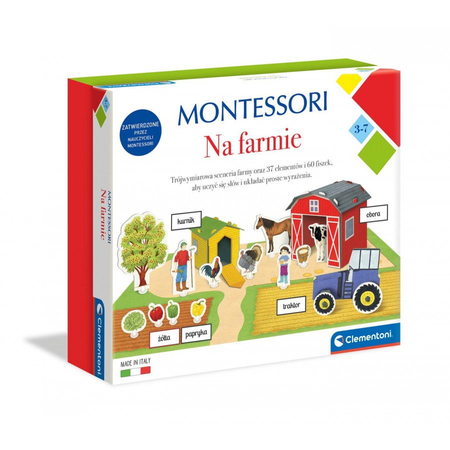 Clementoni Gry Edukacyjne - Montessori na farmie 3-7 lat -