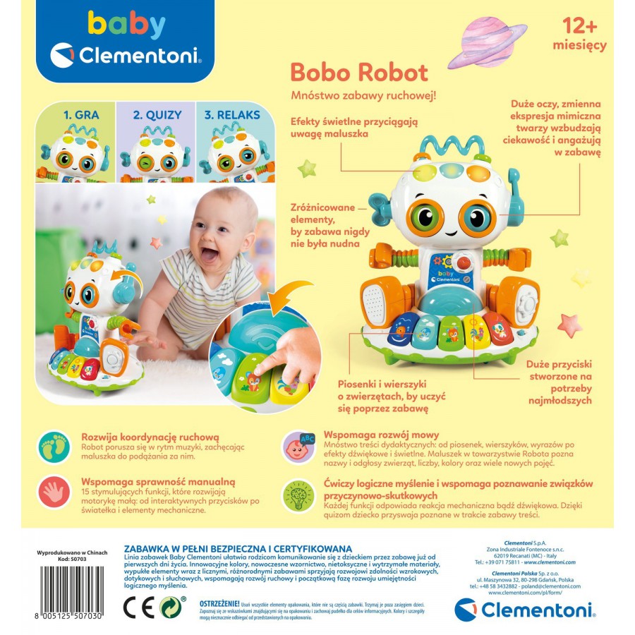 Clementoni Baby - Bobo Robot 12+ msc - 8005125507030