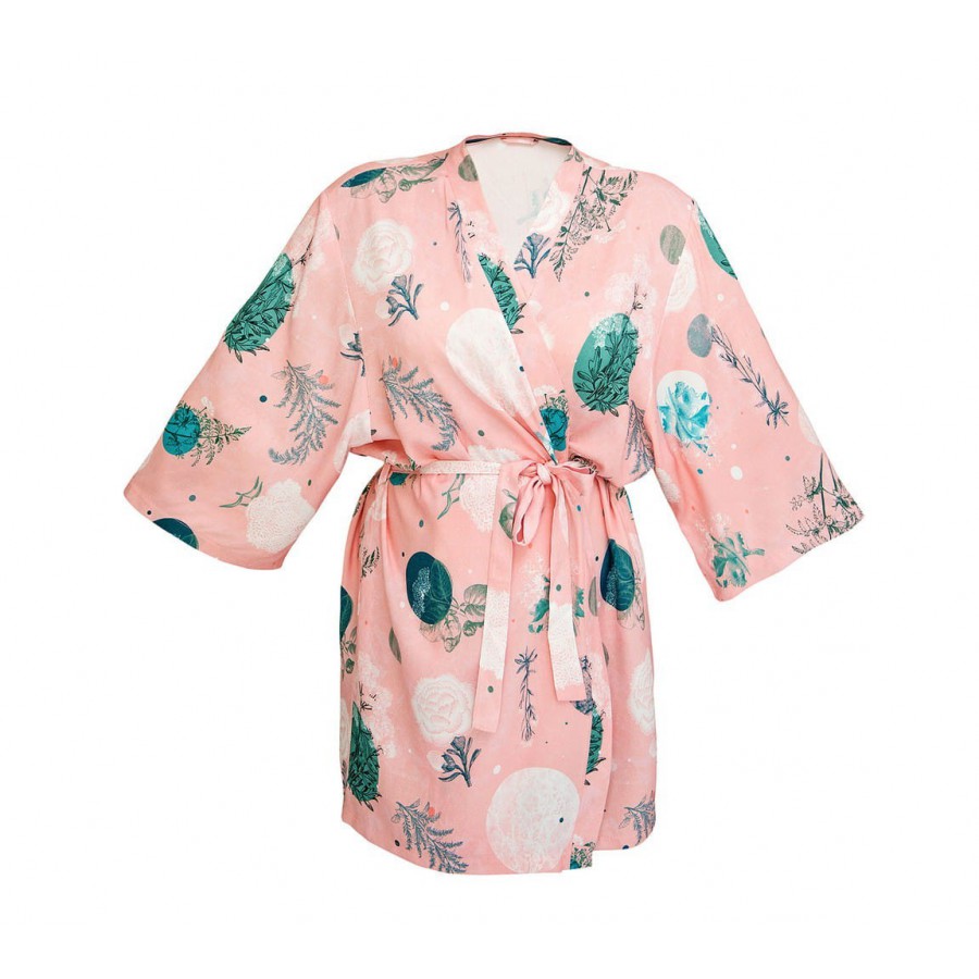 LULLALOVE robe / kimono bambusowe- ROSE GARDEN