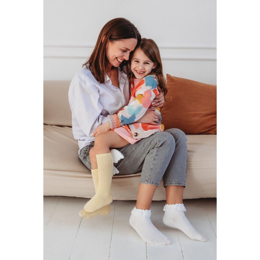 Mama's feet Podkolanówki Kanarkowy Aniołek dla Mamy