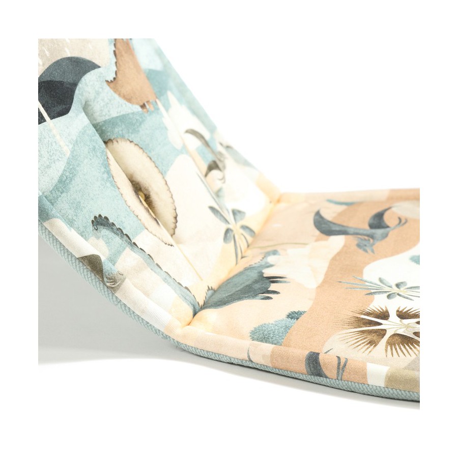 LA MILLOU ORGANIC JERSEY COLLECTION - STROLLER PAD - BOHO PALMS LIGHT - VELVET FRENCH LAVENDER