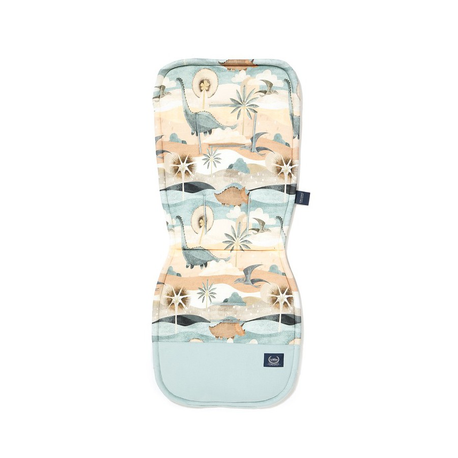 LA MILLOU ORGANIC JERSEY COLLECTION - STROLLER PAD - BOHO PALMS LIGHT - VELVET FRENCH LAVENDER