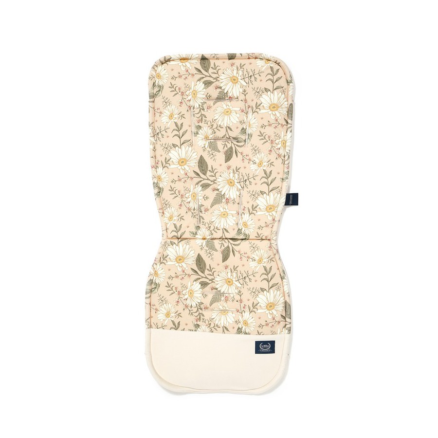 LA MILLOU ORGANIC JERSEY COLLECTION - STROLLER PAD - STILL ALIVE - SMOKE MINT VELVET