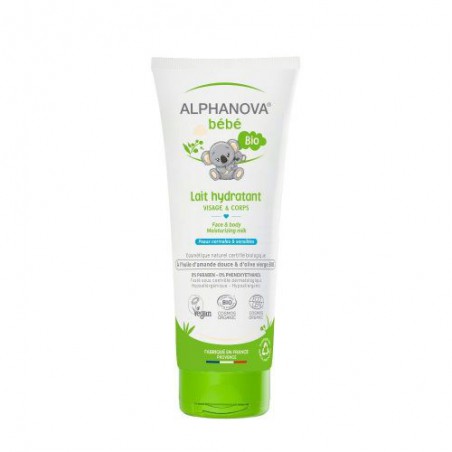 Alphanova Bebe, Milch zur Befeuchtung der Haut, 200 ml