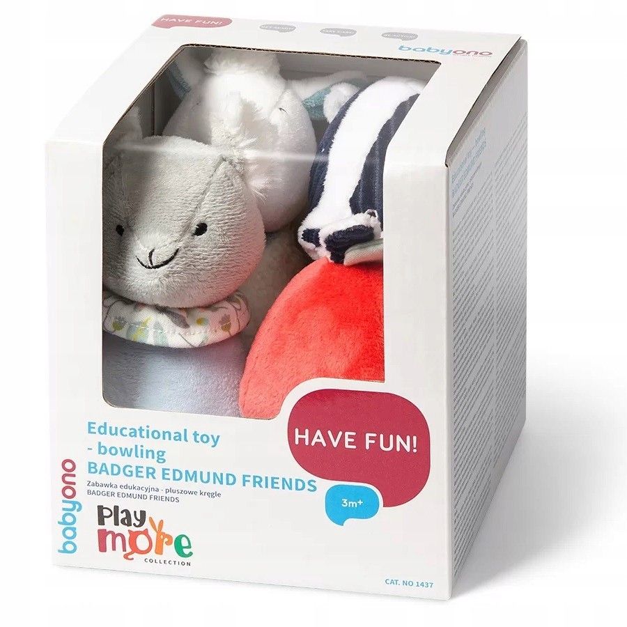 Babyono educational toy - plush bowling Badger Edmund