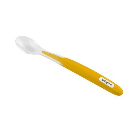 Babyono Soft Silicone Teaspoon for Baby Yellow