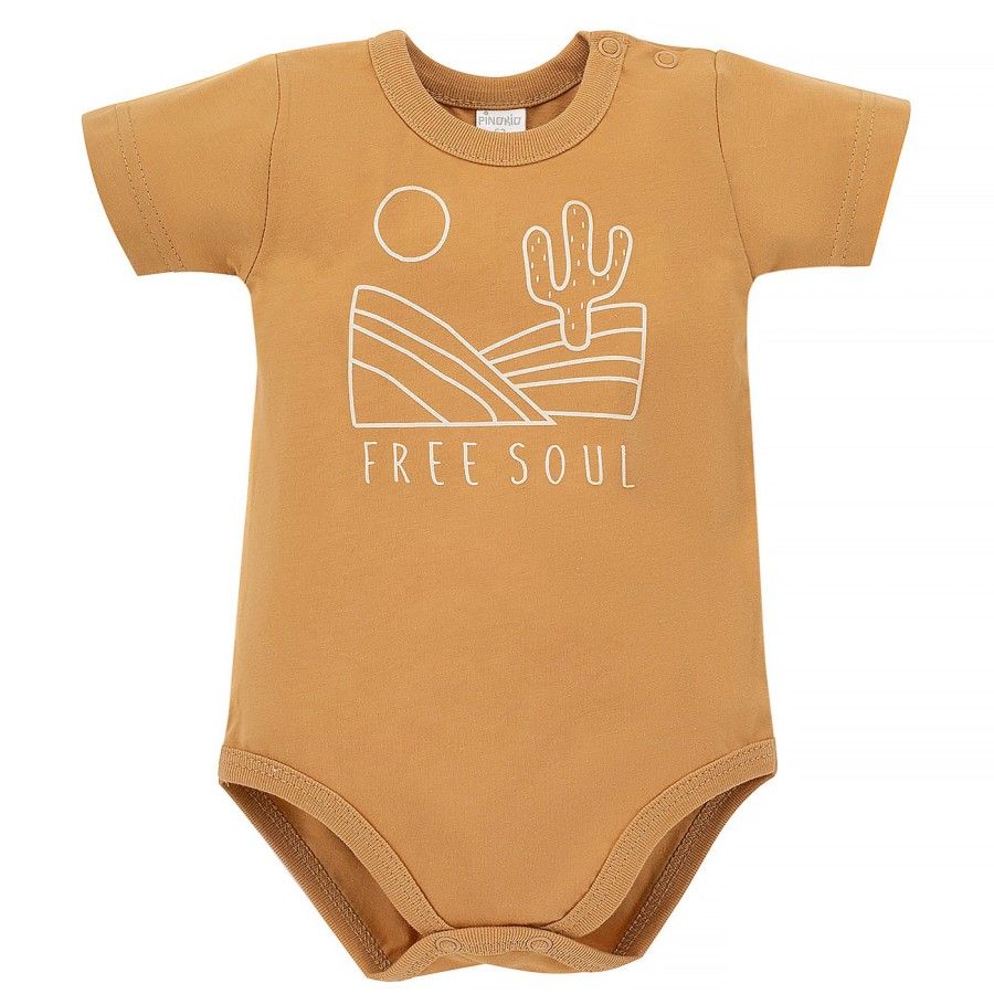 Pinokio Body Neonato Con Maniche Corte Free Soul 74 Giallo