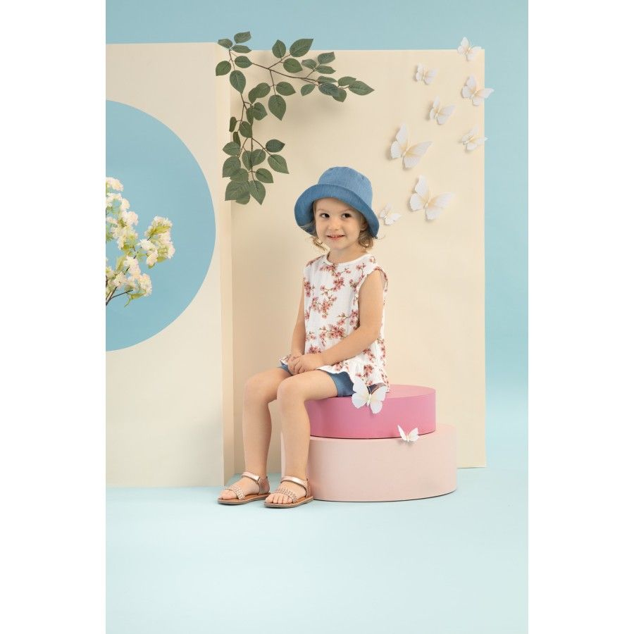 Pinokio Bluzka Na Ramiączkach Summer Mood 68 Ecru Kwiaty -