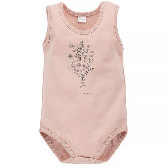 Pinokio Summer Mood Baby body s ramínky, 80 růžová