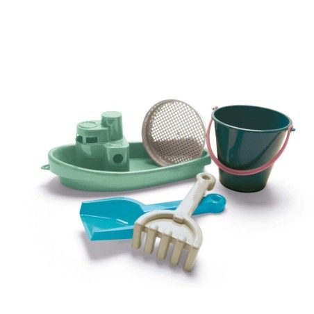 DANTOY Blue Marine Toys Un bote y un juego de arena