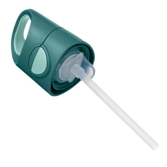 b.box Tritanowa butelka ze słomką 450 ml, Emerald Forest