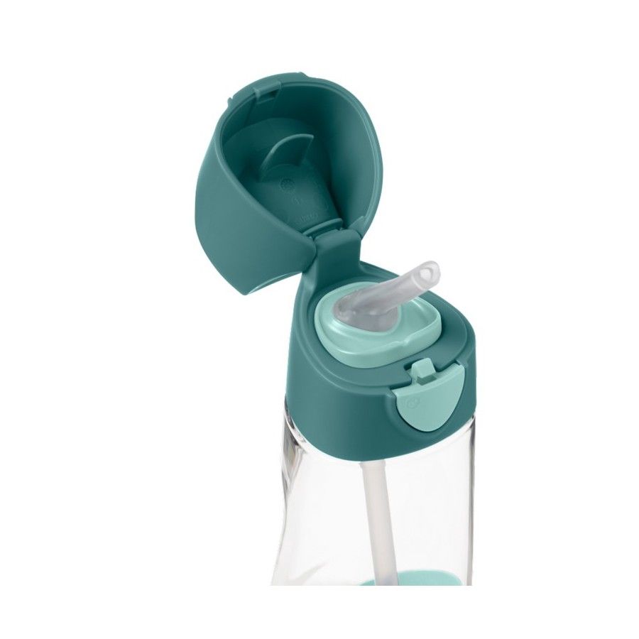 b.box Tritanowa butelka ze słomką 450 ml, Emerald Forest