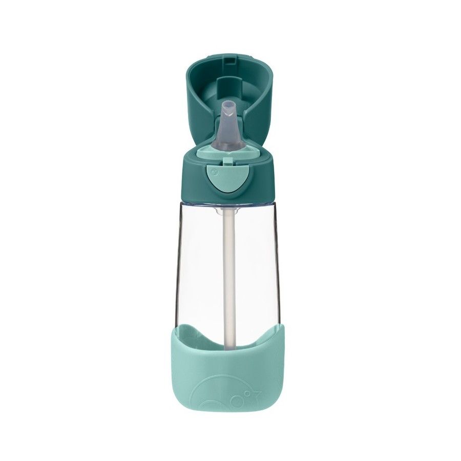 b.box Tritanowa butelka ze słomką 450 ml, Emerald Forest