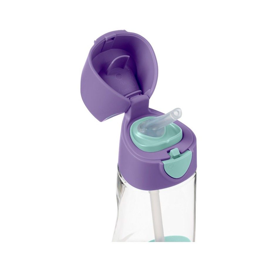 b.box Tritanowa butelka ze słomką 450 ml, Lilac Pop