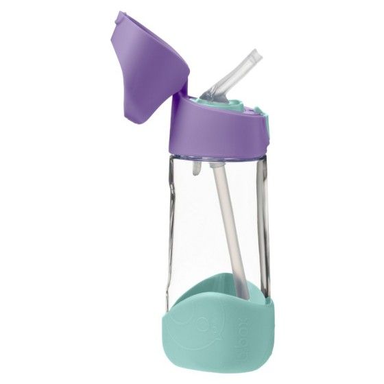 b.box Tritanowa butelka ze słomką 450 ml, Lilac Pop