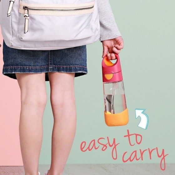 b.box Tritanowa butelka ze słomką 450 ml, Lilac Pop