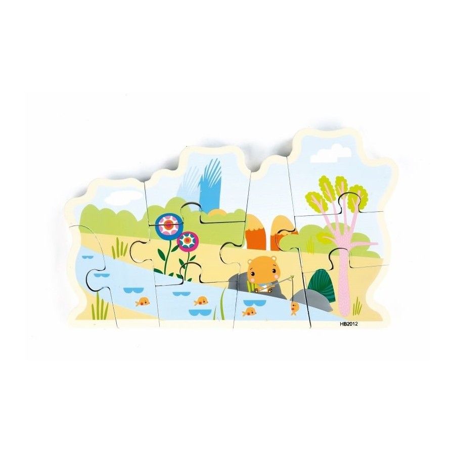 Oops Puzzle de doble cara Osito de peluche 18m