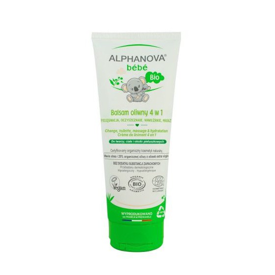 Alphanova Bebe, BIO Liniment, Krem Nawilżająco-oczyszczający