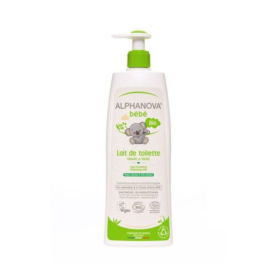 Alphanova Bebe Organic milk with oil for washing babies, 500 mL