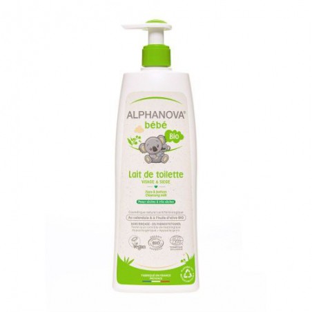 Alphanova Bebe Bio-Milch mit Olivenöl zum Waschen von Babys, 500 ml