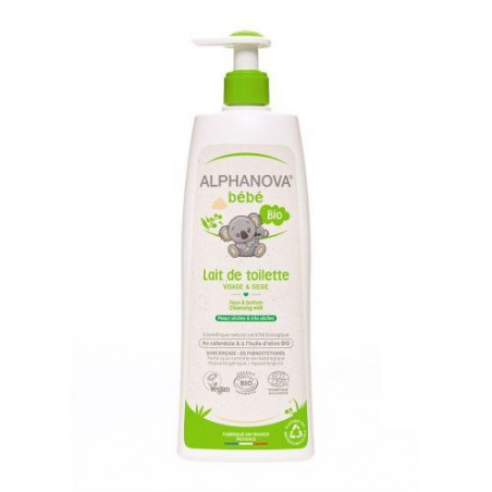 Alphanova Bebe Organic milk with oil for washing babies, 500 mL