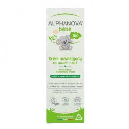 Alphanova Bebe, crema a base di olio per viso e corpo, 75 ml