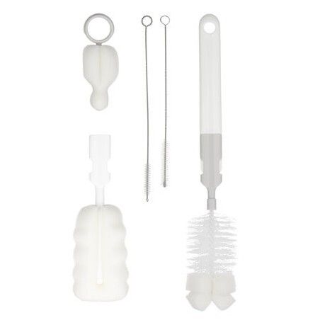Canpol Een set borstels voor het schoonmaken van flessen en spenen met een verwijderbare witte tip