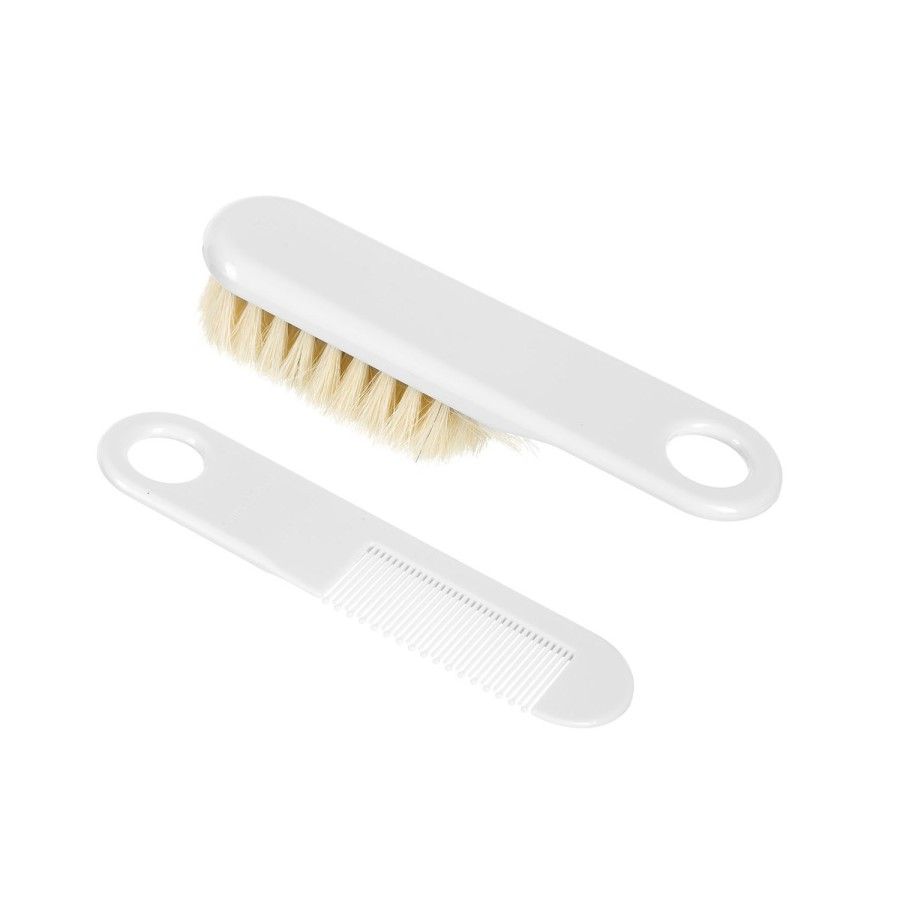 Canpol Cepillo de pelo suave + peine, blanco