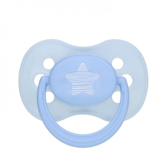 Canpol babies smoczek uspokajający kauczuk 0-6m okrągły PASTELOVE blue