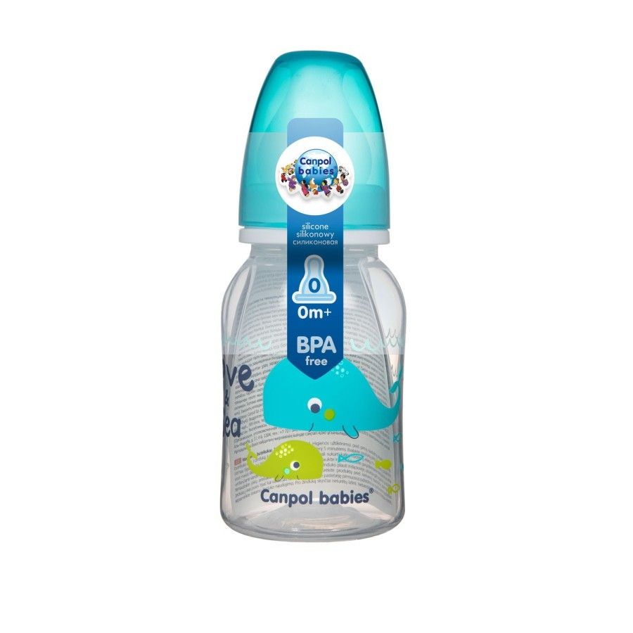 Canpol babies butelka wąska 120ml PP LOVE&SEA green