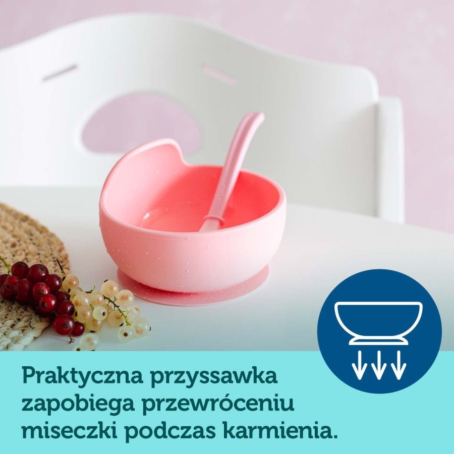 Canpol baby silikonový kelímek s přísavkou 300 ml růžový