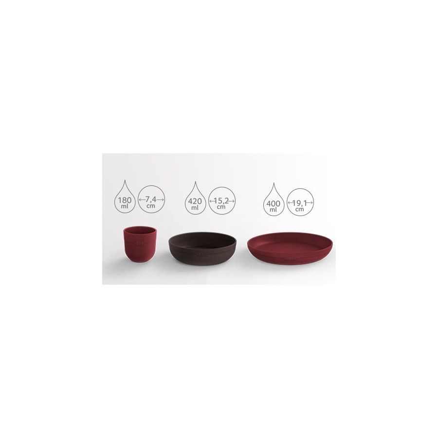 LOVI A set of dishes with a cup - Tamarillo