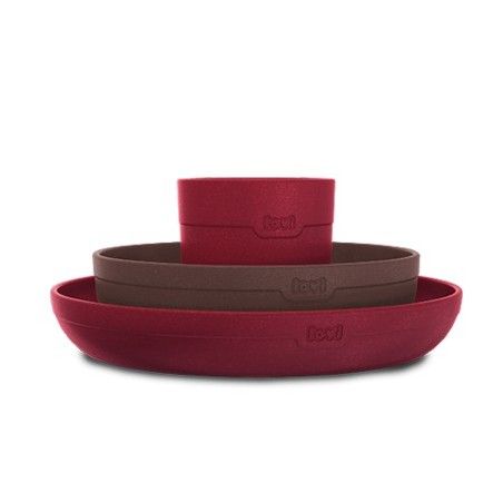 LOVI A set of dishes with a cup - Tamarillo
