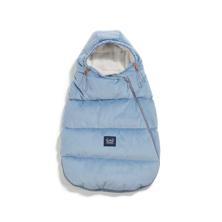 LA MILLOU VELVET COLLECTION - ASPEN WINTERPROOF STROLLER BAG BABY - WIND BLUE