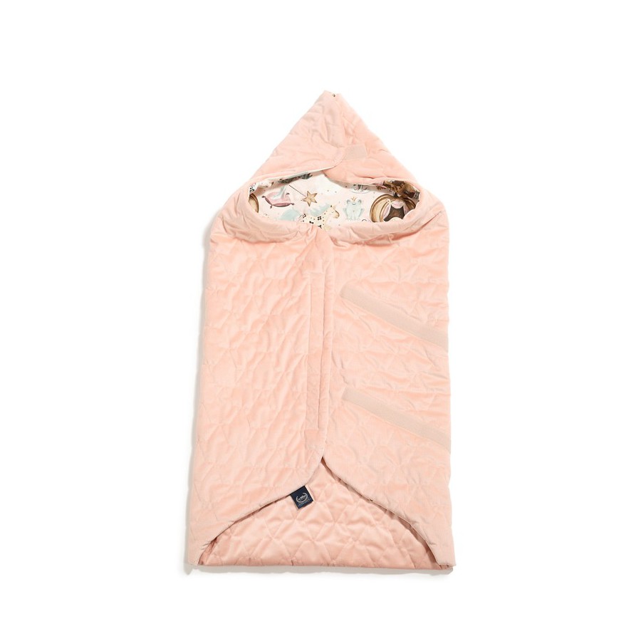 LA MILLOU ORGANIC JERSEY COLLECTION - KOCYK DO FOTELIKA SAMOCHODOWEGO - PRINCESS - POWDER PINK