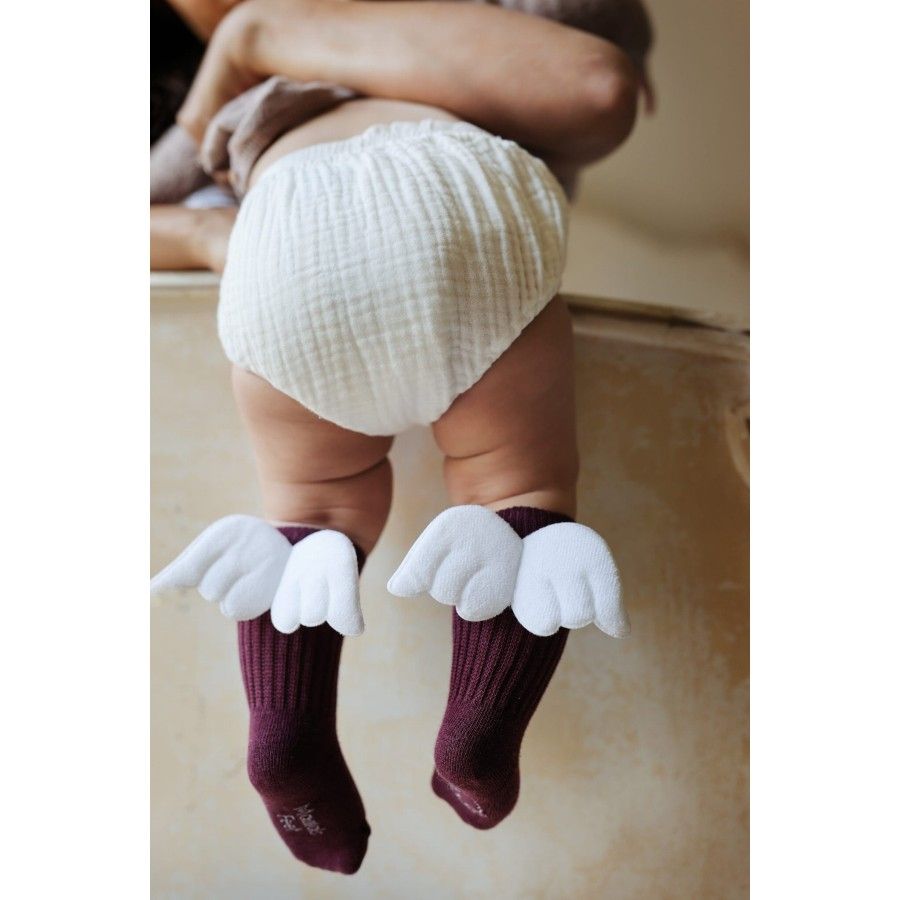 Mama's Feet Podkolanówki Śliwkowy Aniołek 4-6 lat