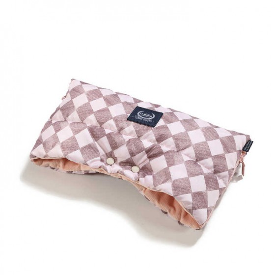 LA MILLOU ASPEN WINTERPROOF MUFKA - PRINCESS CHESSBOARD - POWDER PINK