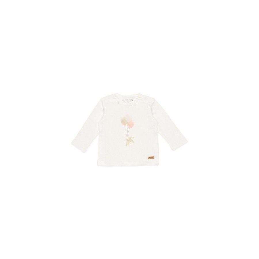 Little Dutch T-shirt with long sleeve Ballons Natural 68cm