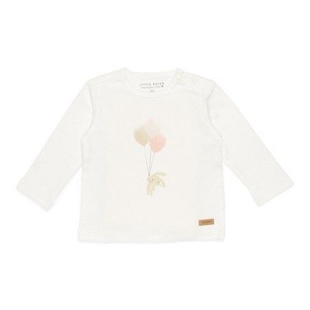 Little Dutch T-shirt con manga larga Ballons Natural 68cm