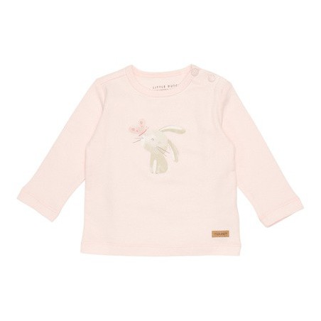 Little Dutch T-shirt z długim rękawem Bunny Pink 74cm