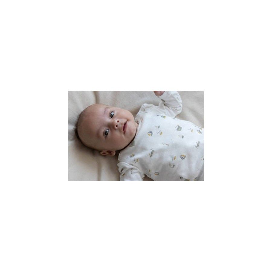 Little Dutch Body with long sleeve Sailors Bay White 50/56cm