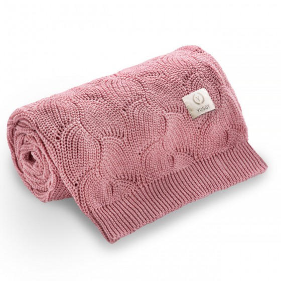 Yosoy WAVES Decke aus Öko-Baumwolle in Daisy Pink