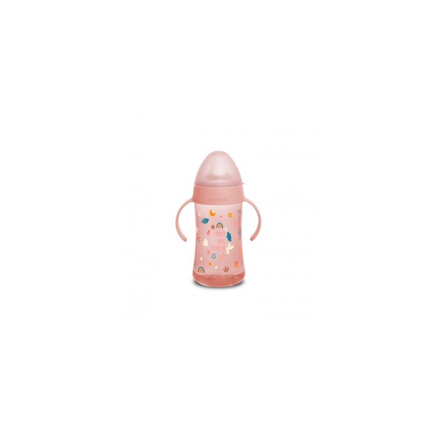 Suavinex Second cup 270 ml silicone mouthpiece + 4m pink Forest