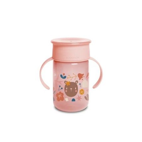 Suavinex 360° 340 ml + 12 ml roze Forest