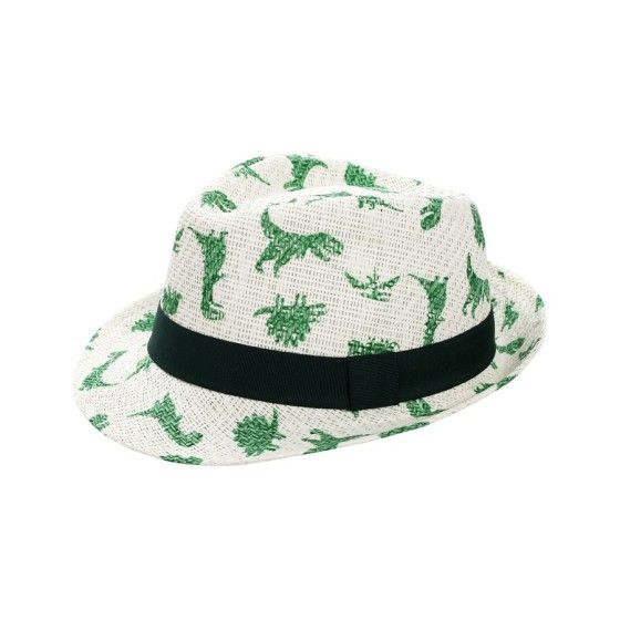FlapJack Cappello di paglia Fedora Dinosauro M
