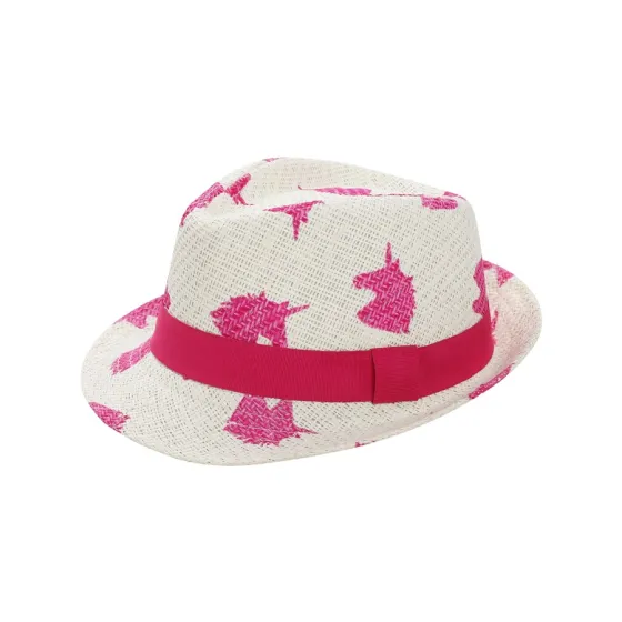 FlapJack Cappello di paglia Fedora Unicorn M